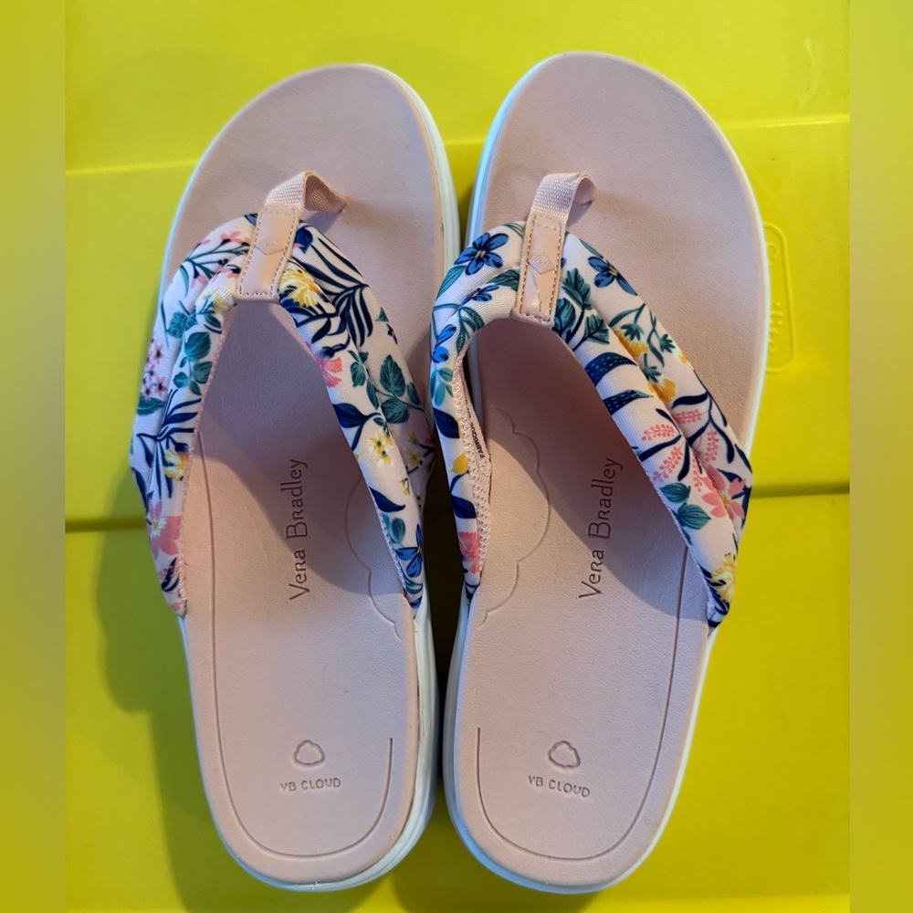 Vera Bradley Cloud Multicolor Floral Sandals. Never worn.